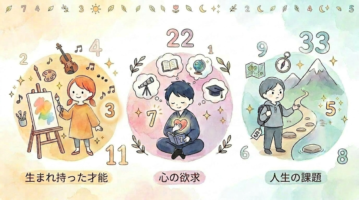 子育てに使える3つの数秘ナンバー