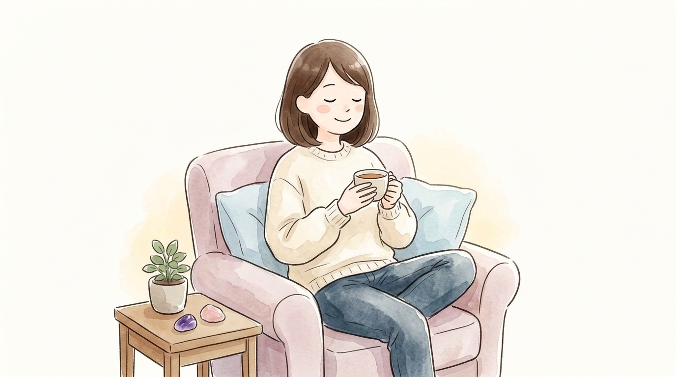 リラックスするママ